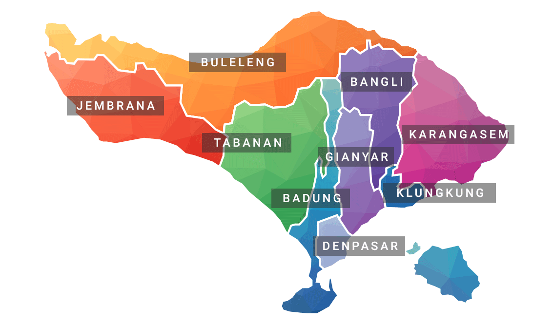 Bali kaart